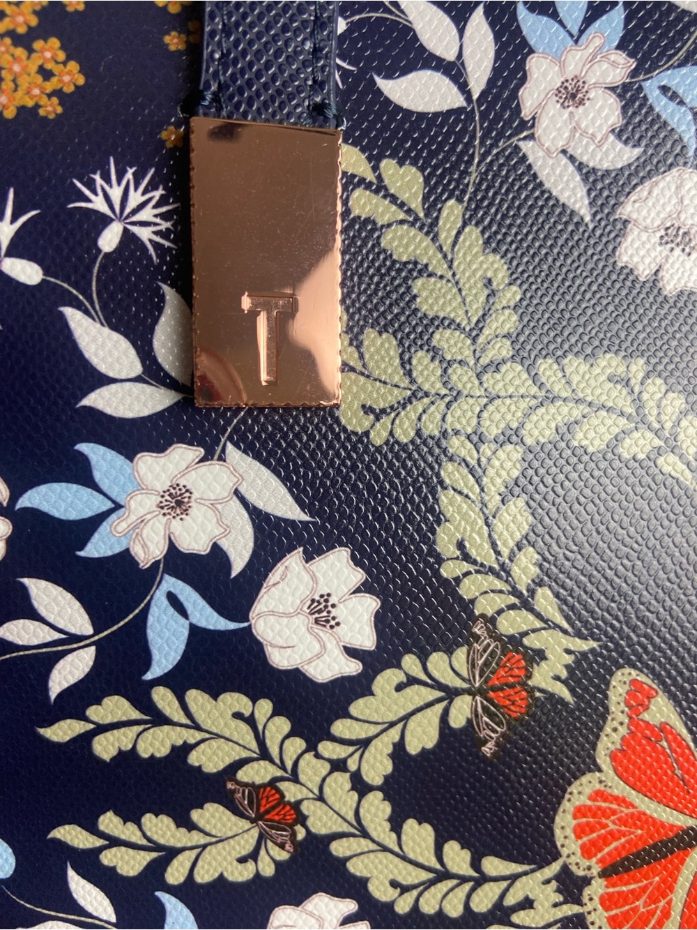 Ted Baker London Navy Floral & Butterfly Tote - Picture 2 of 12